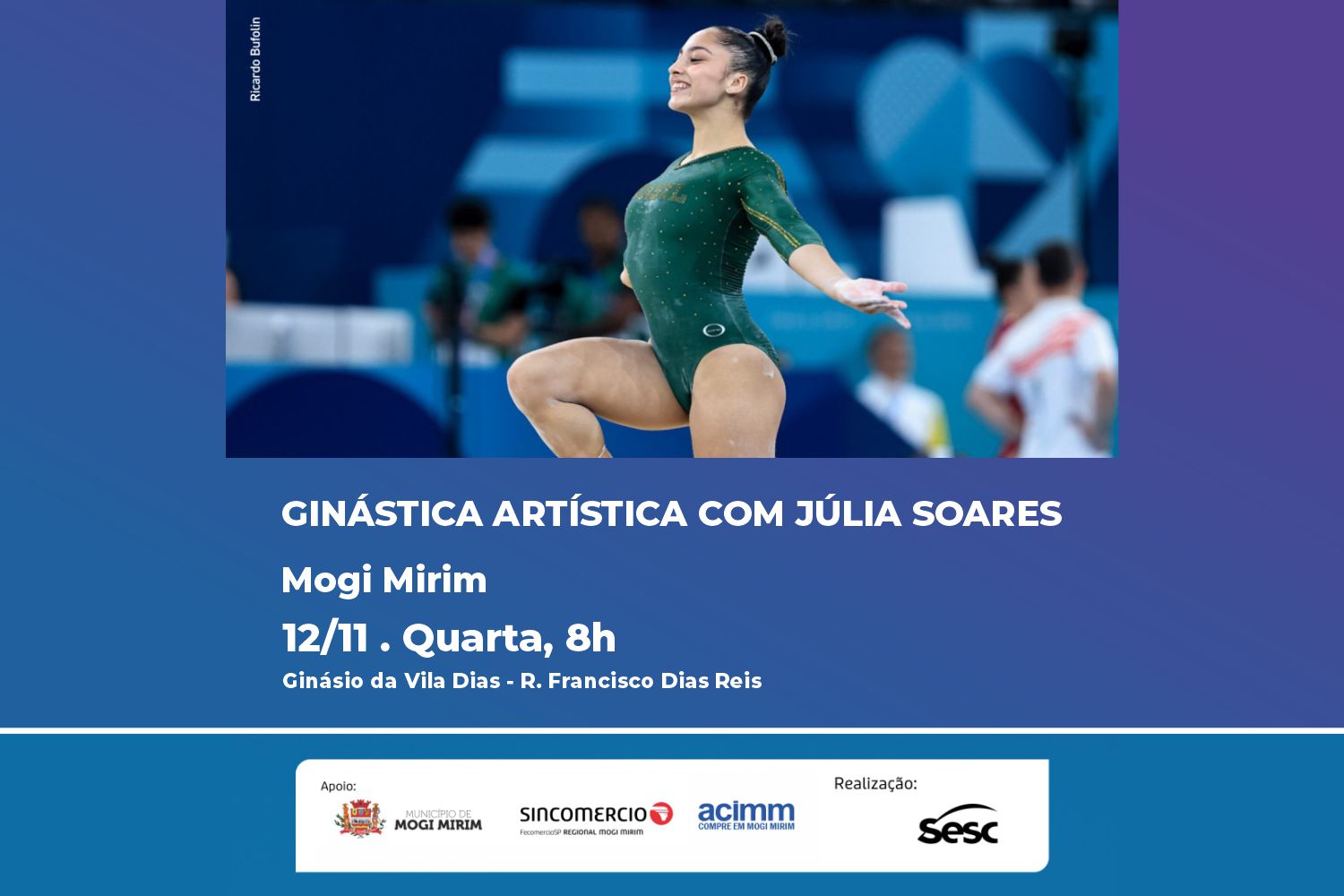 Ginástica Artística com Júlia Soares em Mogi Mirim